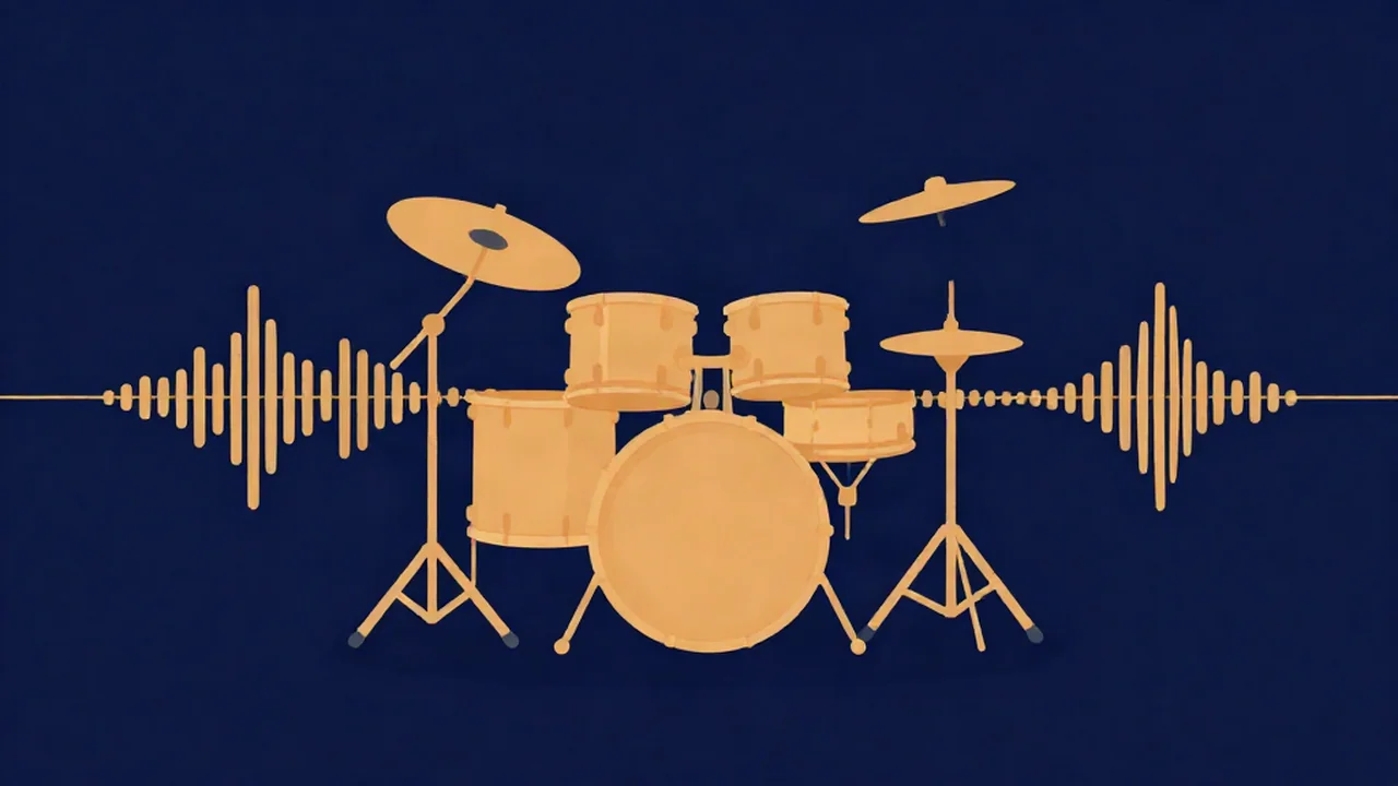 Stem splitter mixer showing an isolated drum stem soloed to extract drums from a song