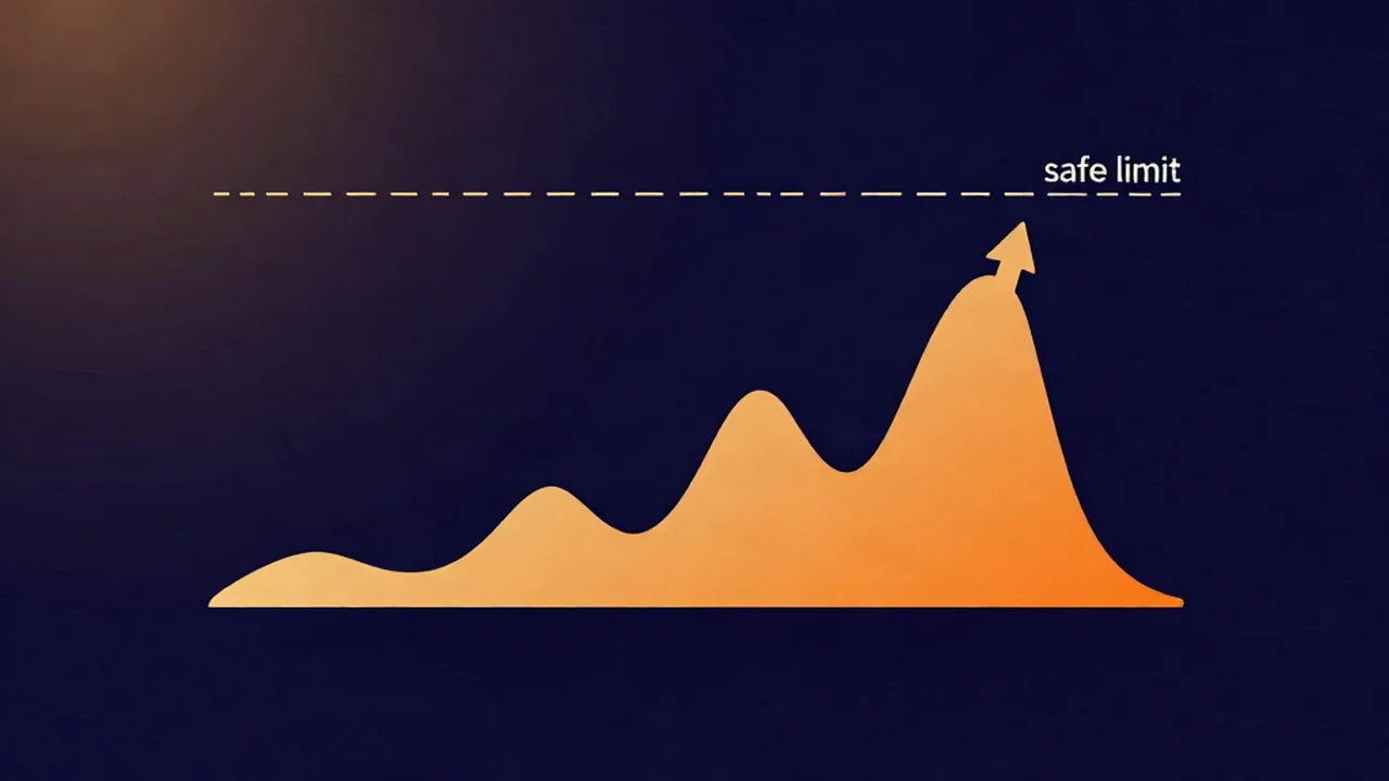 Waveform being raised to make quiet audio louder without clipping past the true-peak ceiling