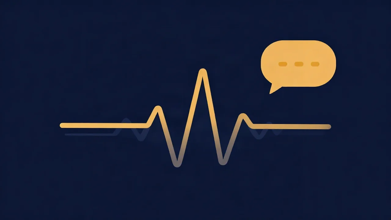 AI vocal remover isolating a spoken vocal track from backing music for language learning, on a deep navy background